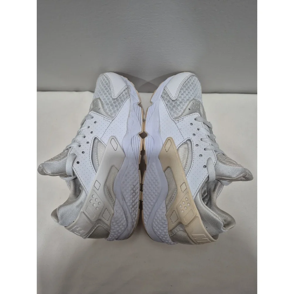 Nike‎ Air Huarache Triple Mens Sz 8 White Sneakers 318429-111